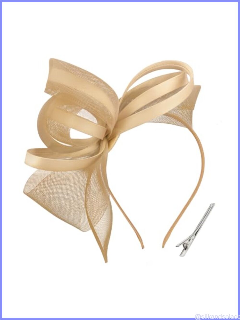 Women's Fascinator Hat with Headband & Hair Clip - Tea Party Derby Formal